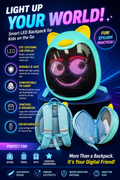 Cute LED Cat Backpack 😺✨