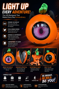 Pumpkin Led Monster Backpack