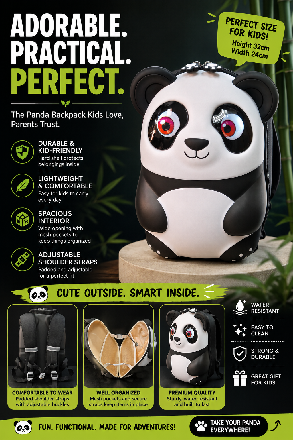 🐼 Panda LED Backpack